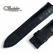 Украшения handmade. Livemaster - original item Black 24mm Crocodile Leather Watch Strap. Handmade.