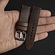 Темно - коричневый ремешок для часов из кожи Horween Chromexcel. Ремешок для часов. TKACHCRAFT | Изделия из кожи. Интернет-магазин Ярмарка Мастеров.  Фото №2