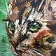 Order Oil painting with a kitten on a round canvas Kitty Musya. sharaeva-elena. Livemaster. . Pictures Фото №3