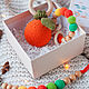 Baby box: nipple holder, rodent, rattle-orange. Gift for newborn. MaraBoo Handmade. My Livemaster. Фото №4