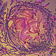 Шелковый платок "Дети травы" авторский принт на шелке, Платки, Варна,  Фото №1