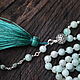 Mala rosary 108 beads made of emerald and silver, delicate green rosary. Rosary. Jewerly for Happiness. My Livemaster. Фото №6