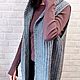 Жилет женский вязаный из шерсти темно-серого цвета. Жилеты. AccessoriesWool мягко и комфортно. Ярмарка Мастеров.  Фото №4