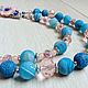 Колье Нежность из агата, кварца, перламутра, бусин сваровски, lampwork. Колье. Анна Немтинова. Ярмарка Мастеров.  Фото №5