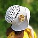 Summer crocheted hat - boho Panama linen with a rose. Panama. Azhurles. My Livemaster. Фото №5