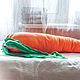 Гигантская морковь, плюшевая подушка для уюта из веганского флиса). Подушки. AVELVI-DESIGN. Ярмарка Мастеров.  Фото №5