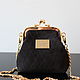 Bag with clasp: Small black suede handbag. Clasp Bag. Olga'SLuxuryCreation. Online shopping on My Livemaster.  Фото №2