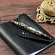 Ballpoint pen Skull and Bones with alder cones in graphite resin, Handle, Moscow,  Фото №1