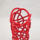 Order Red openwork vase. Elena Zaychenko - Lenzay Ceramics. Livemaster. . Vases Фото №3