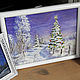 Picture miniature Christmas tree, 20h15, oil, with frame. Pictures. Valeria. Online shopping on My Livemaster.  Фото №2