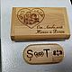 Wooden flash drive with engraving in a box, a gift made of wood, Flash drives, Barnaul,  Фото №1