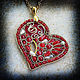 'Poppy heart' pendant on a chain, Pendants, Netanya,  Фото №1