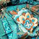 Batik scarf 'turquoise fantasy'. Shawls1. OlgaPastukhovaArt. My Livemaster. Фото №5