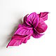 Order Magenta Magenta Leather Flower Brooch Hot Pink Fuchsia. De-Si-Re. Livemaster. . Brooches Фото №3