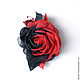FABRIC FLOWERS 'Flamenco' YIN-YANG. Brooches. fioridellavita. Online shopping on My Livemaster.  Фото №2