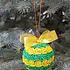 Елочная игрушка "Новогодний шар". Игрушки. Жанна (venskiyvals). Ярмарка Мастеров.  Фото №5