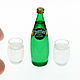 Dollhouse food: Set: bottle 2 glasses, Dishes for dolls, Saratov,  Фото №1