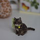 Полосатый котенок. Войлочная игрушка. Войлочная игрушка. Войлочные зверики Людмилы Демидович. Ярмарка Мастеров.  Фото №6