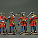 A set of tin soldiers in the painting of a 54 mm 5 pieces. 1 Peter. Artillery, Military miniature, St. Petersburg,  Фото №1