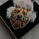 Заказать Брошь Медведь в шапке-ушанке. Tsarevna-brooch. Ярмарка Мастеров. . Брошь-булавка Фото №3
