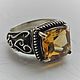 Ring 'Paolo'- citrine, silver 925, Rings, Moscow,  Фото №1