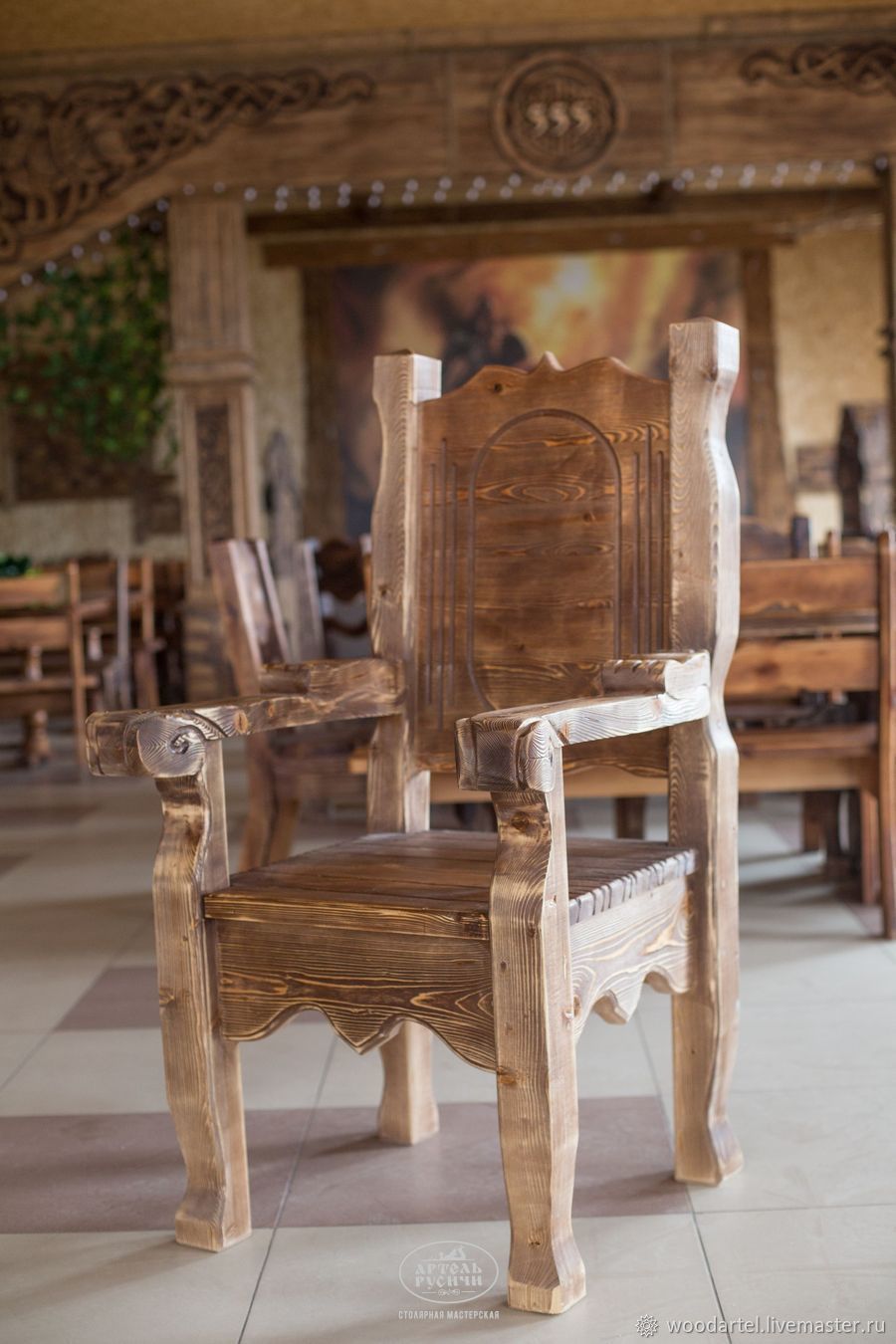 авторские стулья из дерева