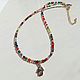 Choker of multicolored beads small beads with a pendant from the evil eye, Chokers, Kaliningrad,  Фото №1