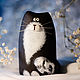 Figurine cat / black cat with a white chest - a gift on March 8, Fine art photographs, St. Petersburg,  Фото №1