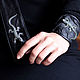 3D Галстук с росписью "Ящерка" из натуральной кожи. Галстуки. NEW&W. Ярмарка Мастеров.  Фото №4