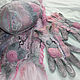 Комплект (палантин+берет+перчатки)валяный Розовый туман, , Ульяновск,  Фото №1