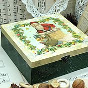 Сувениры и подарки ручной работы. Ярмарка Мастеров - ручная работа Caja de Navidad de Papá Noel con regalos. Handmade.