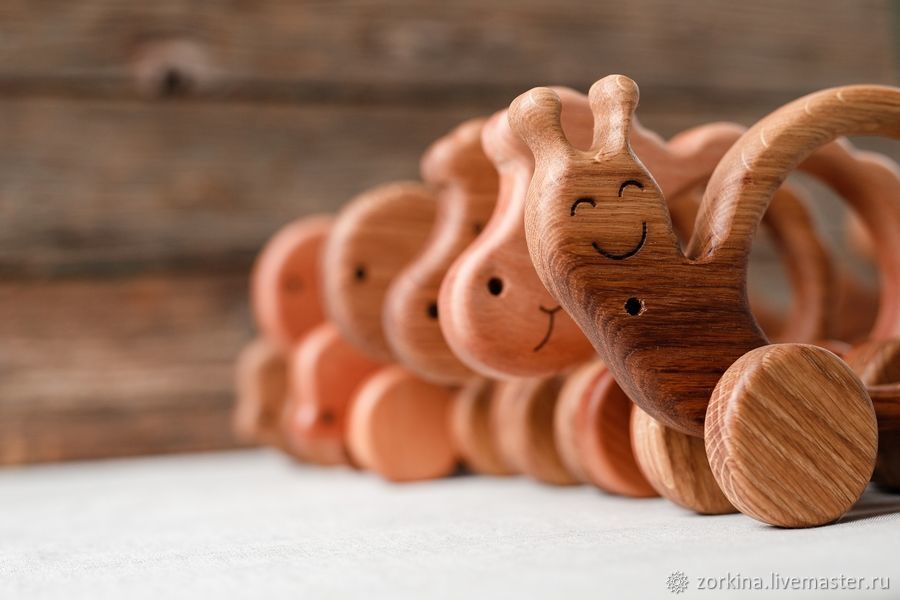 wooden play trolley