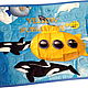 Заказать Комплект стеганый детский "Желтая подводная лодка". BWStudio. Ярмарка Мастеров. . Покрывала Фото №3