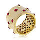Золотое кольцо с рубинами 4,3ct German Kabirski, Кольца, Москва,  Фото №1