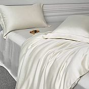 Для дома и интерьера handmade. Livemaster - original item Bed linen fabric tencel. Milk. Handmade.