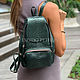 Backpack made of Python skin of pearl-green color. Backpacks. exotiqpython. Online shopping on My Livemaster.  Фото №2
