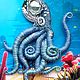 Order Brooch ' Octopus in blue'. Anastasiya Kozlova. Livemaster. . Brooches Фото №3