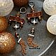 Earrings in BOHO style multi-row 'Distant stars', Thread earring, Moscow,  Фото №1