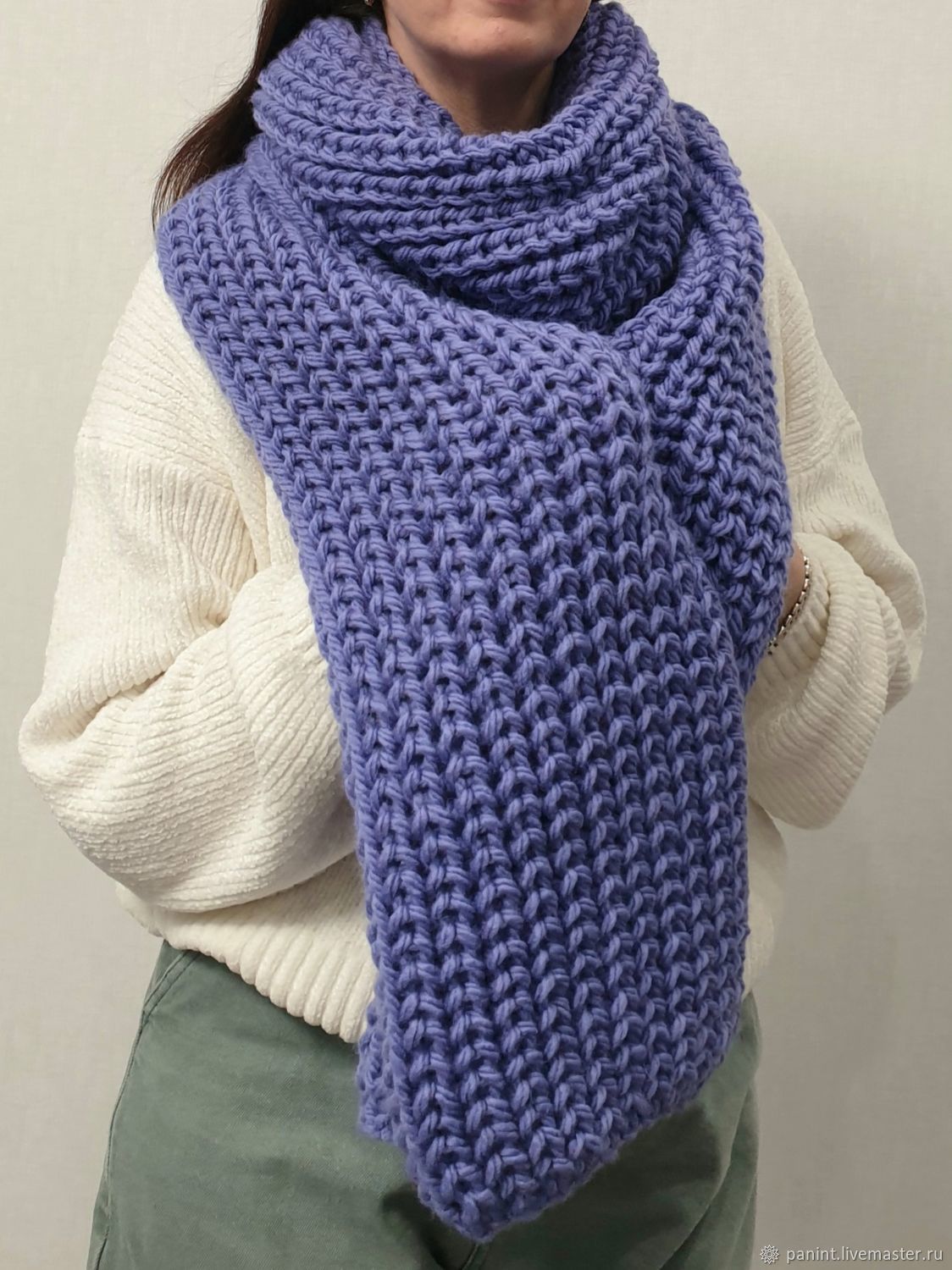 Очень простые, но стильные шарфы. Может связать даже ребенок