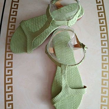 Обувь ручной работы. Ярмарка Мастеров - ручная работа Сандалии из кожи питона Carolina. Handmade.
