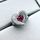 Кольцо с рубином и бриллиантами Heart of Ruby. Кольца. PURE DIAMONDS Jewelry. Ярмарка Мастеров.  Фото №5