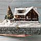 Шкатулка с миниатюрой "Дом деда Мороза". Новогодние композиции. Dom-v-miniature. Интернет-магазин Ярмарка Мастеров.  Фото №2