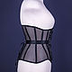 Бельевой прозрачный корсет удлиненный с бюском. Корсеты. Shi Corset (Анна). Ярмарка Мастеров.  Фото №5