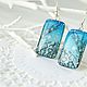 Серьги. Снег. Серьги классические. Studio Shabby авторские украшения. Ярмарка Мастеров.  Фото №4