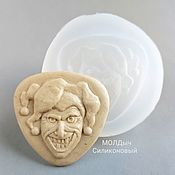 Материалы для творчества handmade. Livemaster - original item Mold Joker 3,5 x 3,5 cm Silicone Mold for cabochons and Pendants. Handmade.