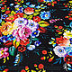 Order Fabric Gabardine Zhostovsky bouquet. SLAVYANKA. Livemaster. . Fabric Фото №3