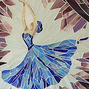 Картины и панно handmade. Livemaster - original item Мозаика "Балерина в голубом". Handmade.