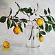 Lemons in a vase, oil painting on canvas, still life with lemons. Pictures. myfoxyart (MyFoxyArt). Online shopping on My Livemaster.  Фото №2