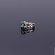 Серебряное кольцо головоломка с зеленым Топазом от WickerRing. Кольца. WickerRing. Интернет-магазин Ярмарка Мастеров.  Фото №2