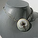 Order Large round pendant with dandelion polymer clay. AleksPolymer. Livemaster. . Pendants Фото №3